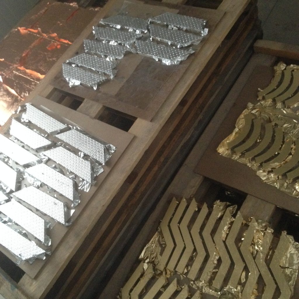 applicazione foglia oro argento